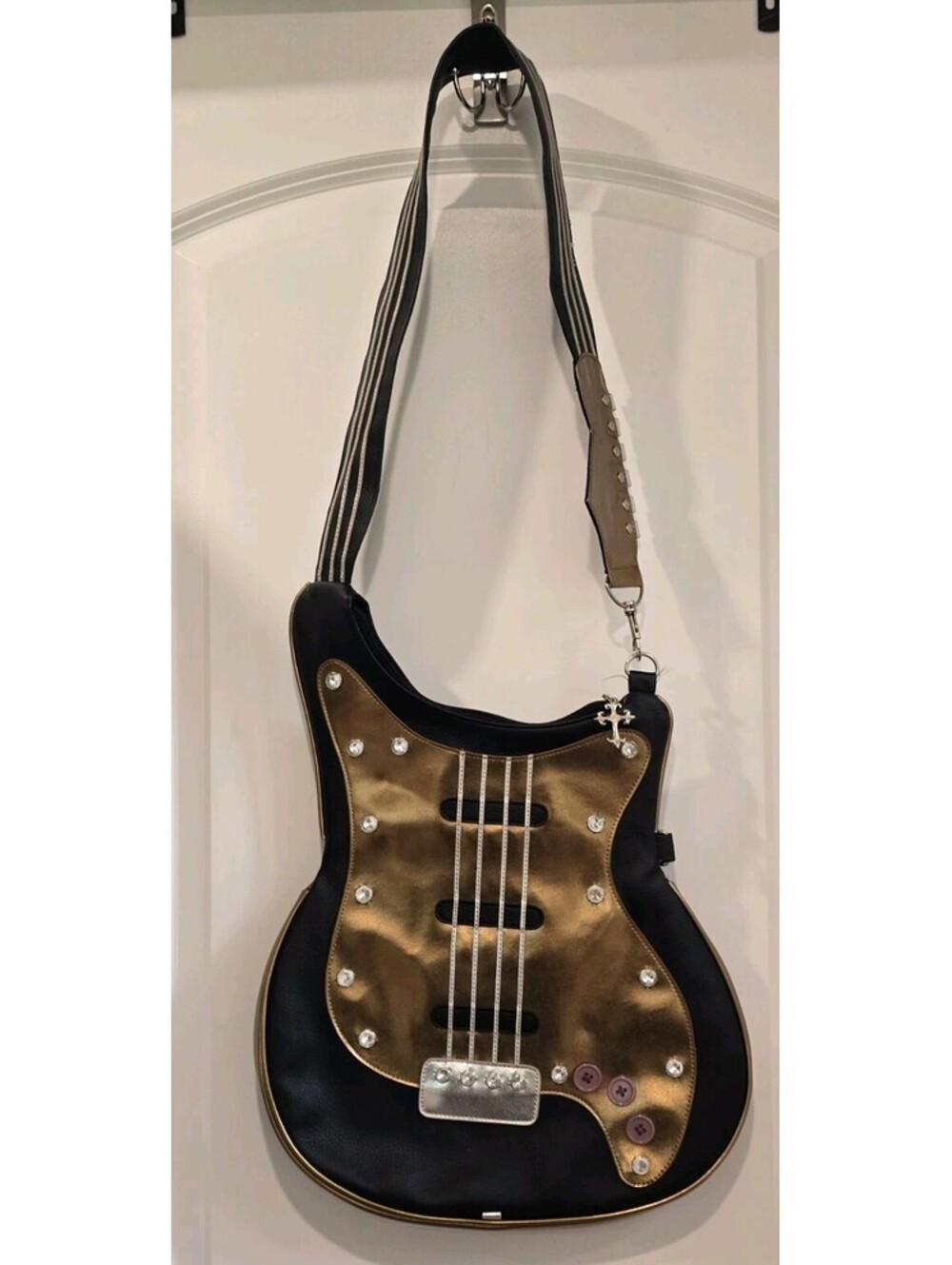 Crossbody Guitar Purse Bag Vegan leather Fun Rocker New Without Tags